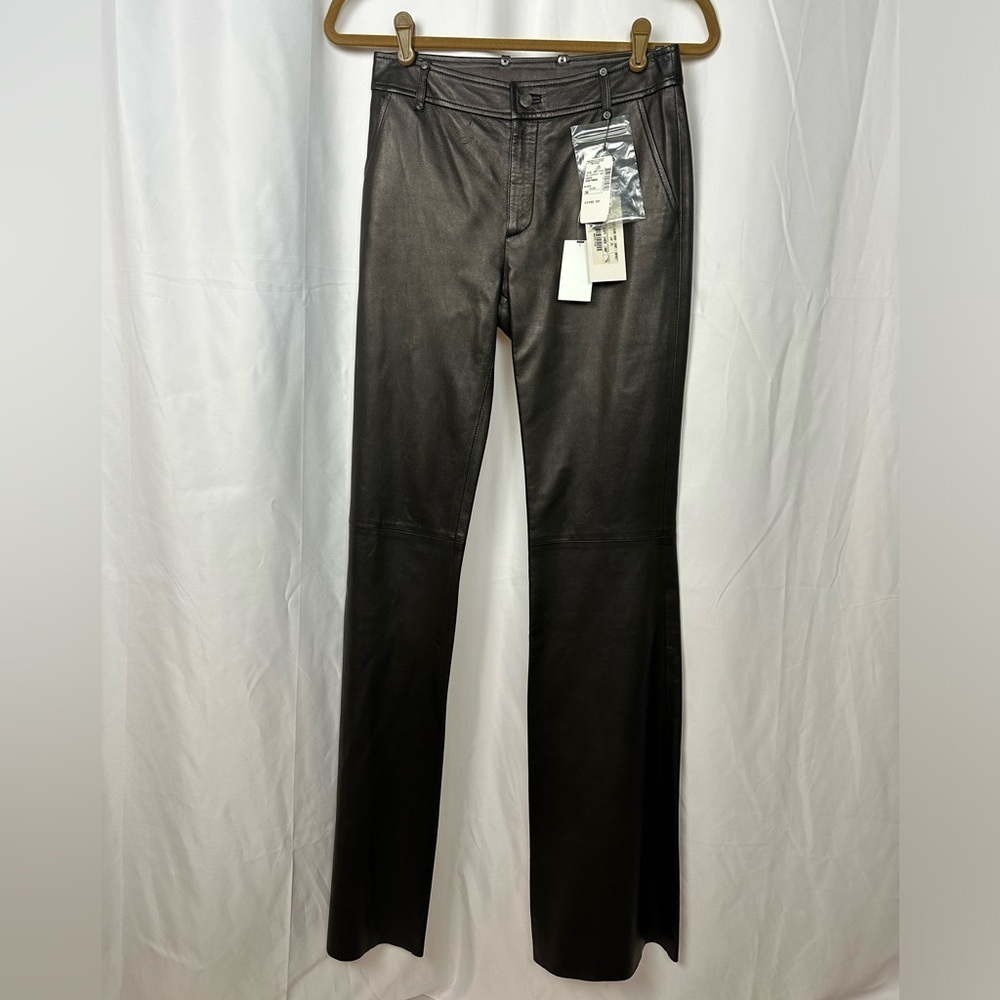 NWT Gucci Black Leather Pants Sz 38